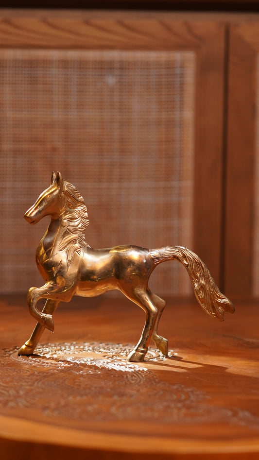 Horse Brass Statue